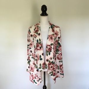 New Floral Open Front Cardigan Roses Meritt OSFM